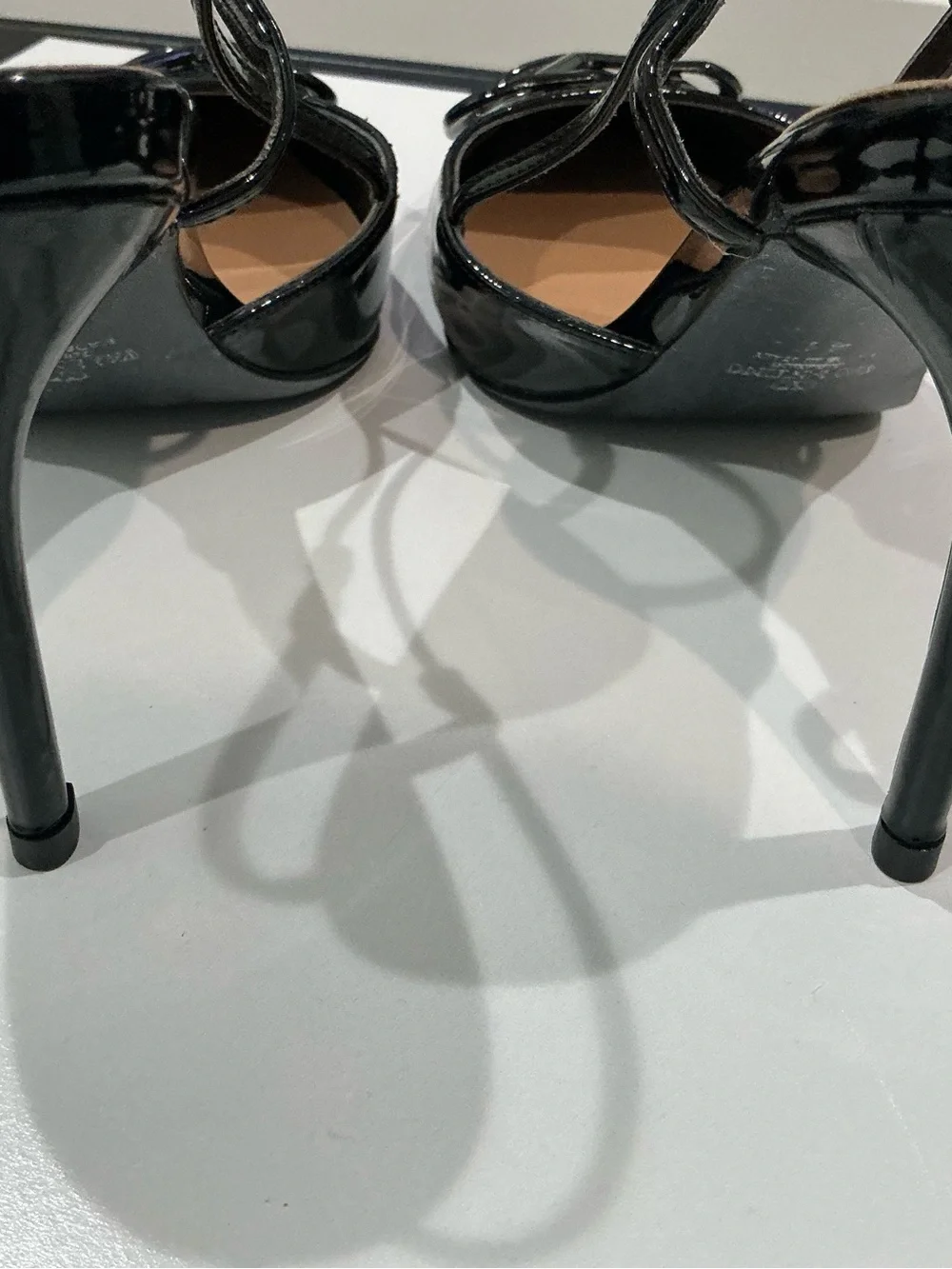 Valentino Garavani VLogo patent leather sling back pumps black EU41 US10.5 to 11